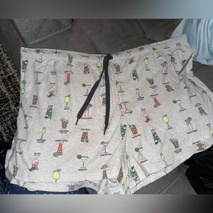 LAST CALL Secret treasures cocktail print pajama lounge shorts